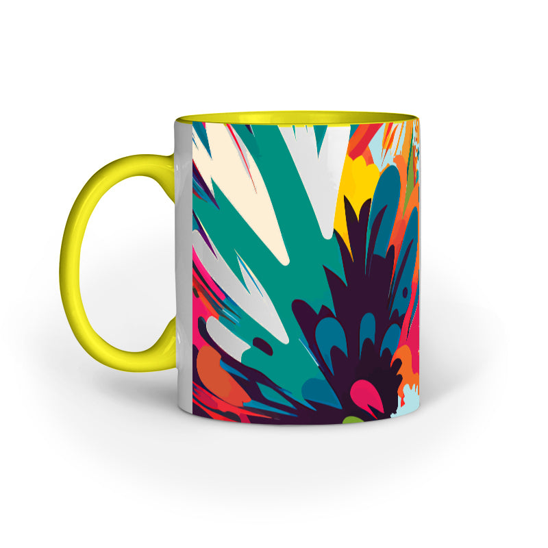 JOVIN-MV Inner Coloured Mug In Floral Blue