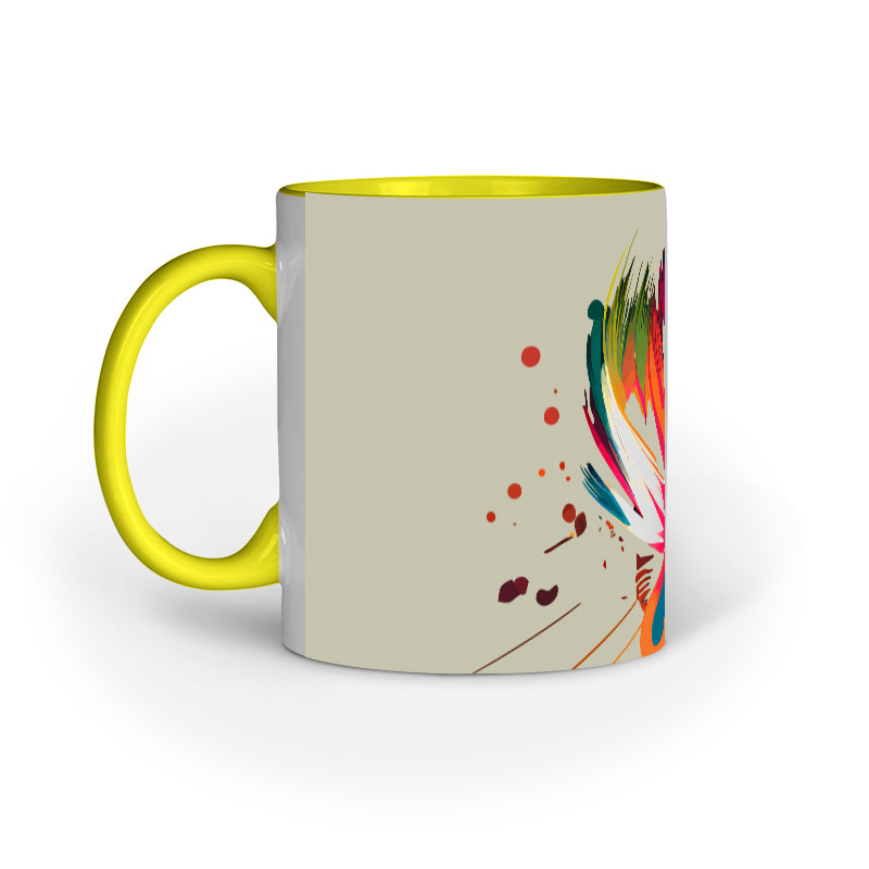 JOVIN-MV Inner Coloured Mug In Floral Silver