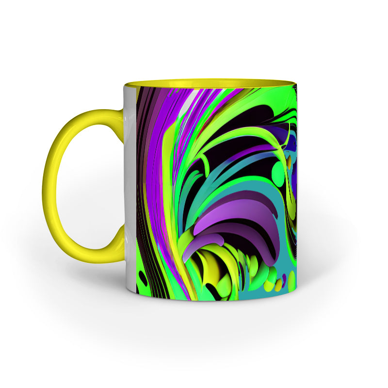 JOVIN-MV Inner Coloured Mug In Floral Green