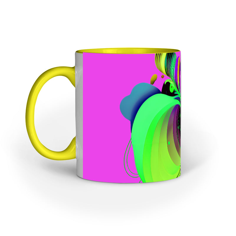 JOVIN-MV Inner Coloured Mug In Floral Purple