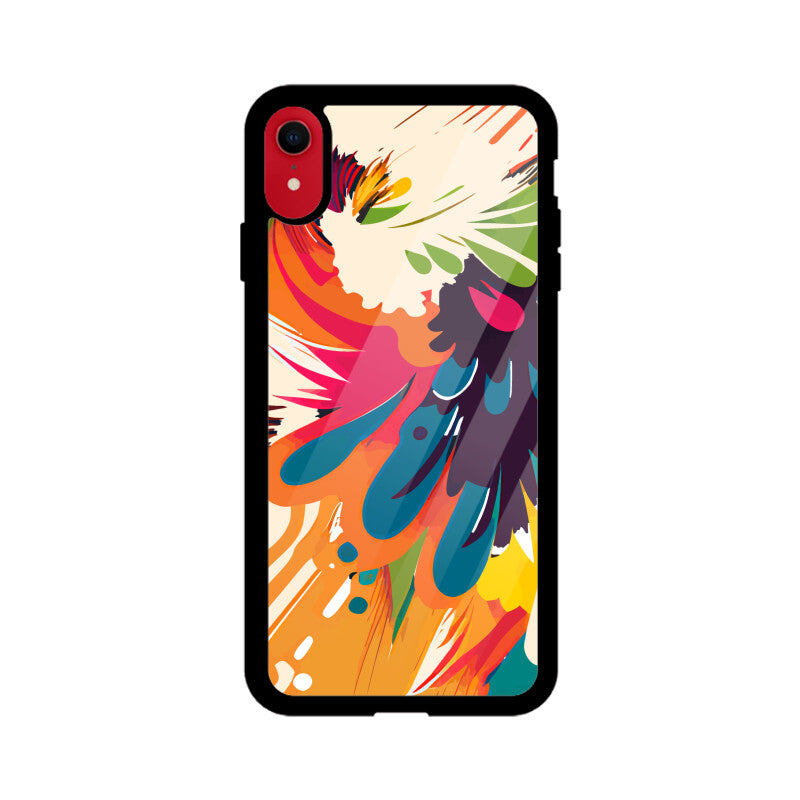 JOVIN-MV Apple iPhone Glass Phone Case In Cream Floral All Models