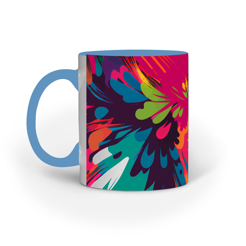 JOVIN-MV Inner Coloured Mug In Magenta Floral