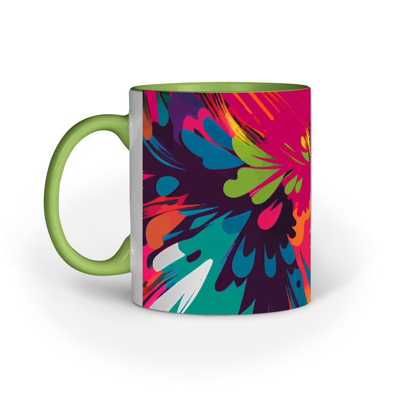 JOVIN-MV Inner Coloured Mug In Magenta Floral