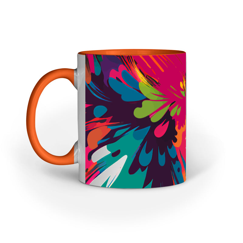 JOVIN-MV Inner Coloured Mug In Magenta Floral
