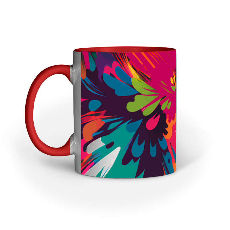 JOVIN-MV Inner Coloured Mug In Magenta Floral