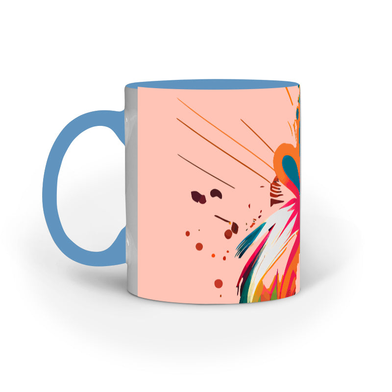JOVIN-MV Inner Coloured Mug In Floral Pink