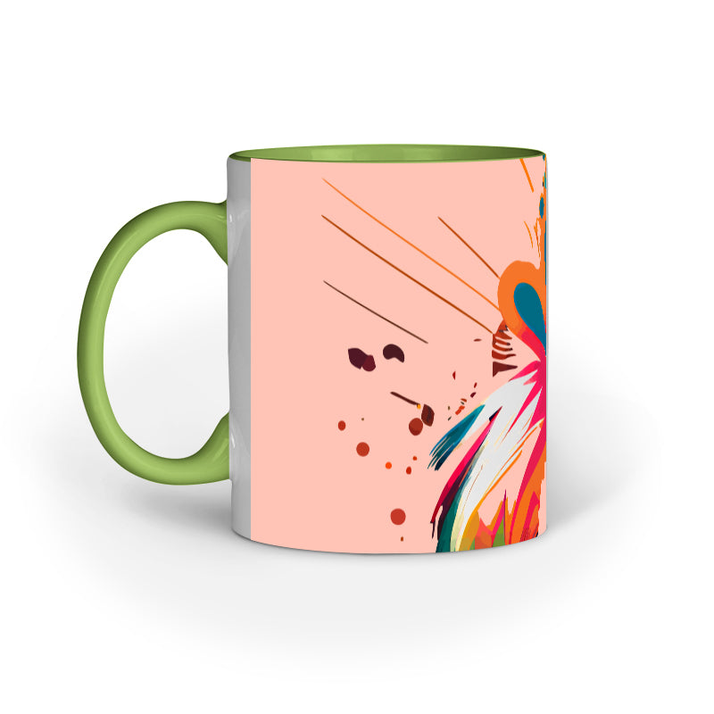 JOVIN-MV Inner Coloured Mug In Floral Pink
