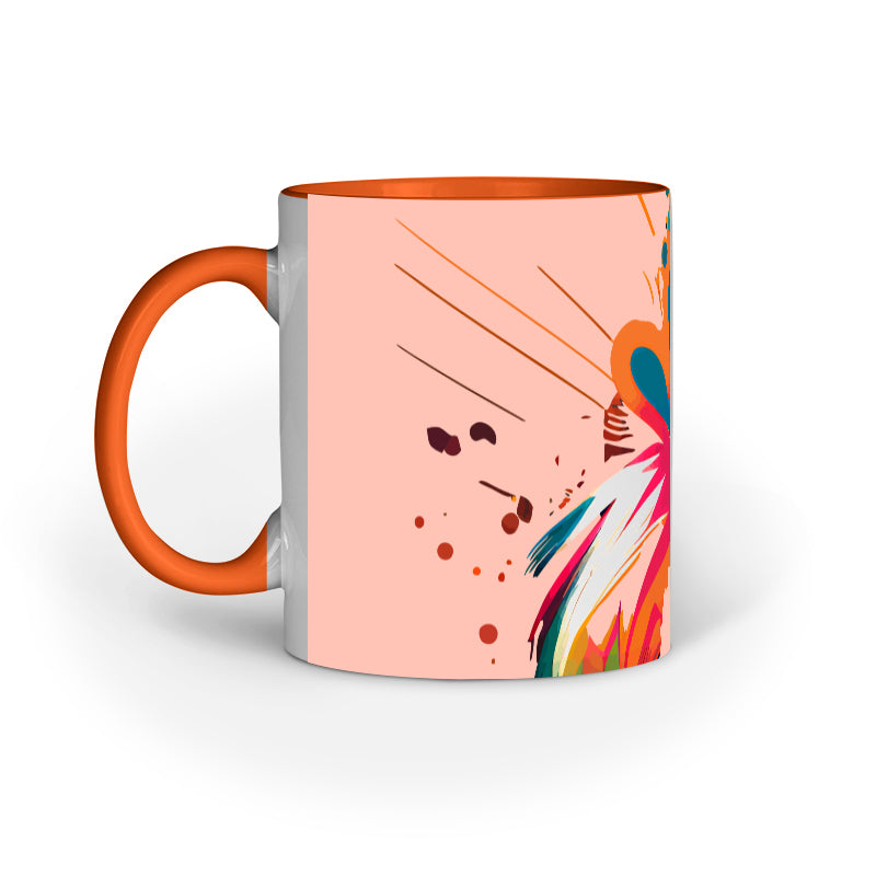 JOVIN-MV Inner Coloured Mug In Floral Pink