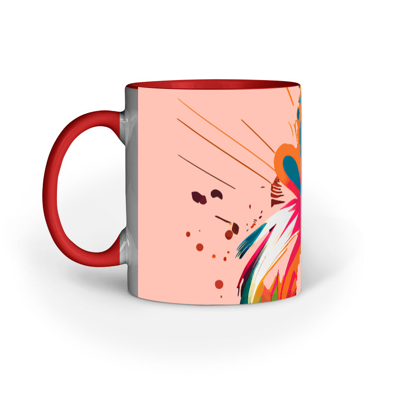 JOVIN-MV Inner Coloured Mug In Floral Pink