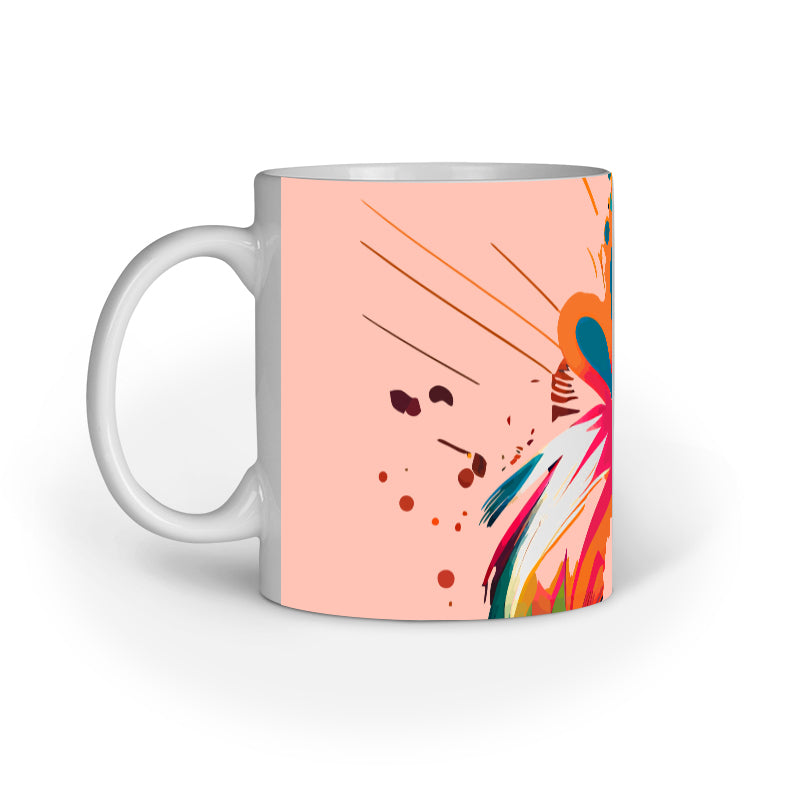 JOVIN-MV Inner Coloured Mug In Floral Pink