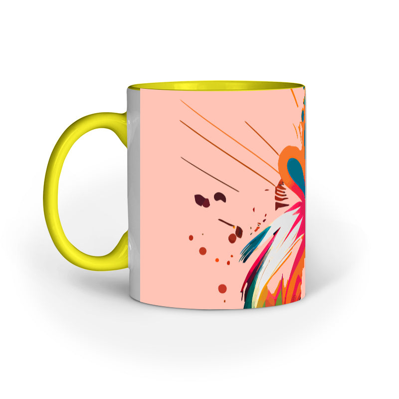 JOVIN-MV Inner Coloured Mug In Floral Pink