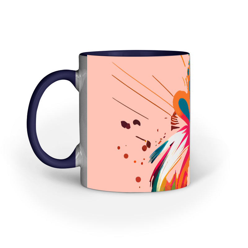 JOVIN-MV Inner Coloured Mug In Floral Pink