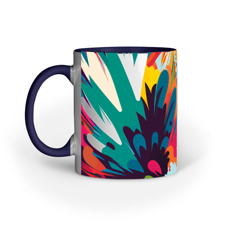 JOVIN-MV Inner Coloured Mug In Floral Blue