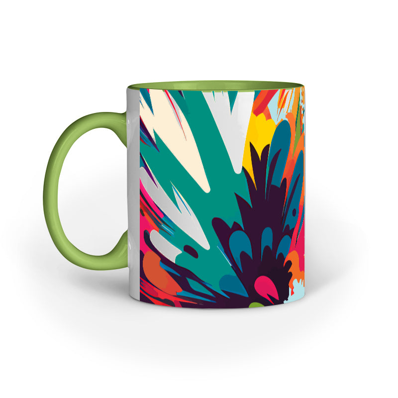 JOVIN-MV Inner Coloured Mug In Floral Blue