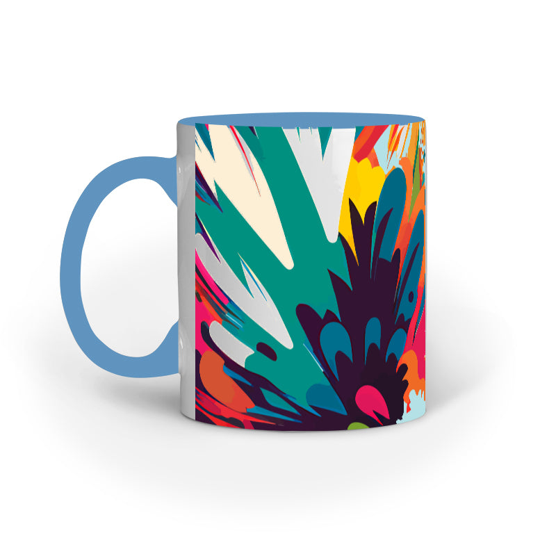 JOVIN-MV Inner Coloured Mug In Floral Blue