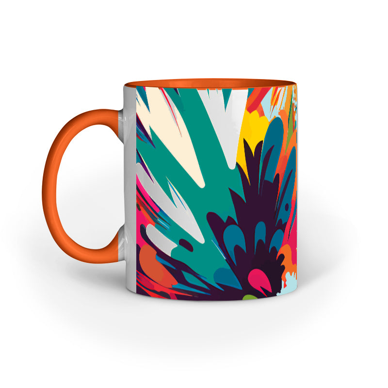 JOVIN-MV Inner Coloured Mug In Floral Blue