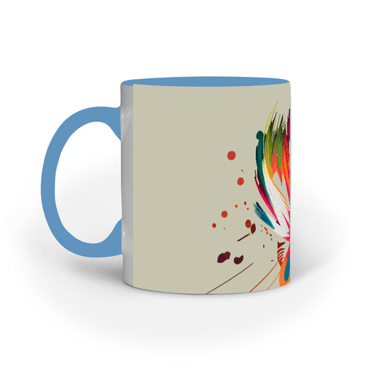 JOVIN-MV Inner Coloured Mug In Floral Silver
