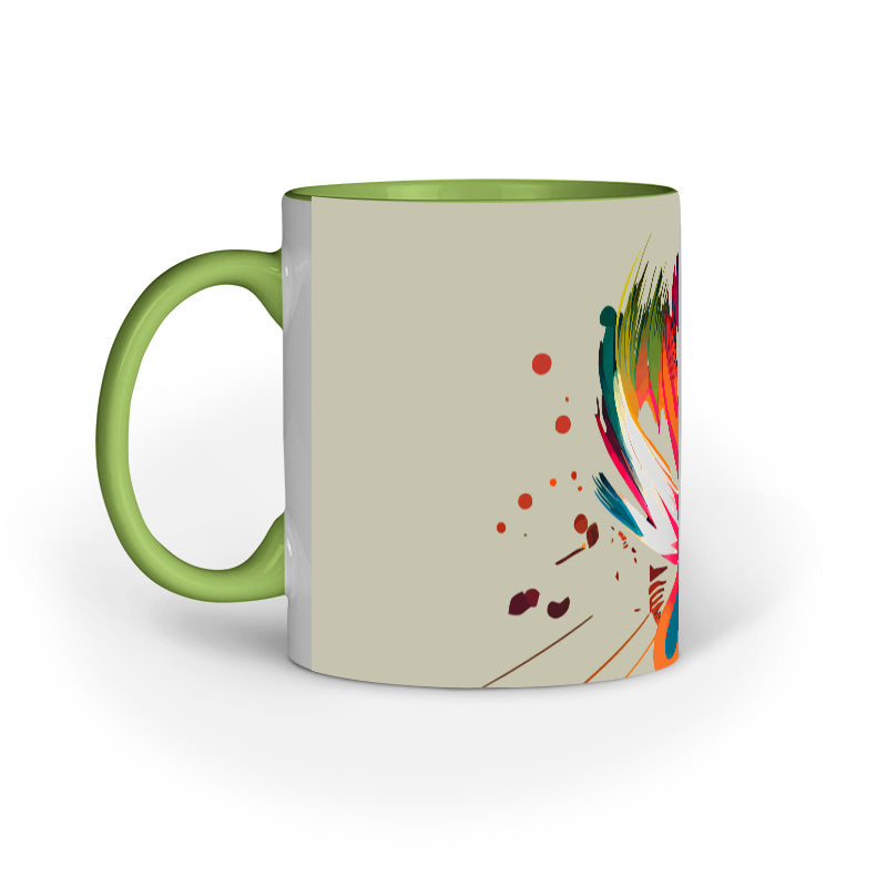 JOVIN-MV Inner Coloured Mug In Floral Silver