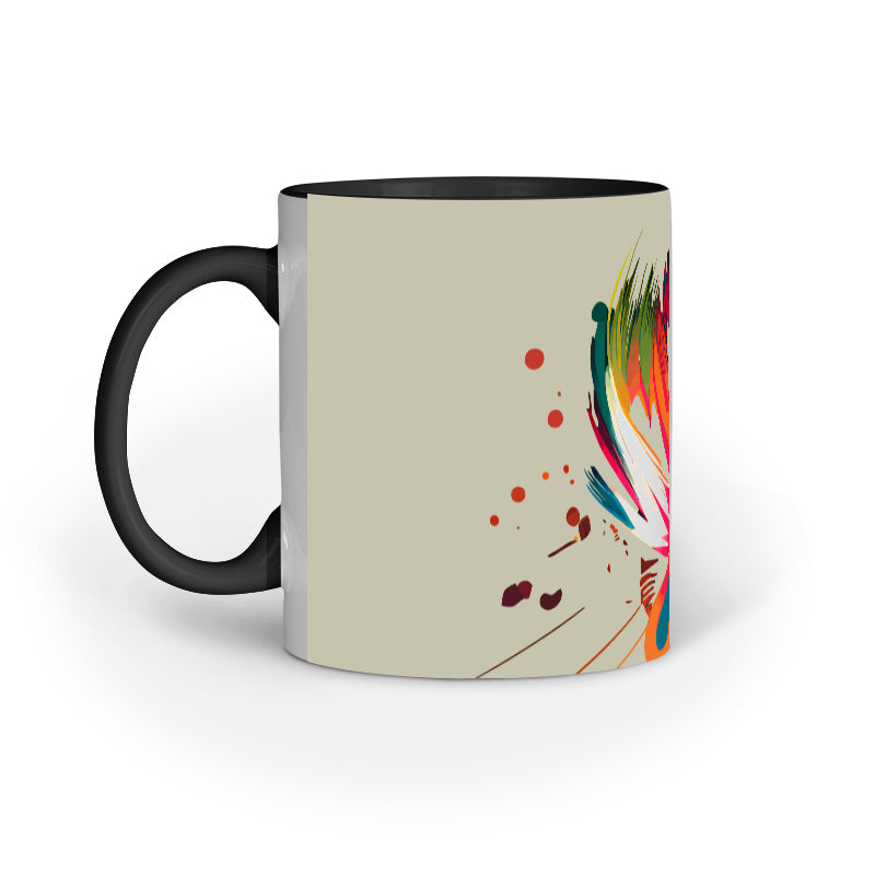 JOVIN-MV Inner Coloured Mug In Floral Silver