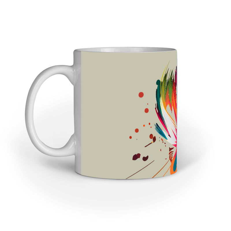 JOVIN-MV Inner Coloured Mug In Floral Silver