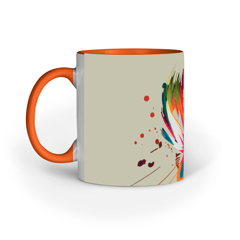 JOVIN-MV Inner Coloured Mug In Floral Silver