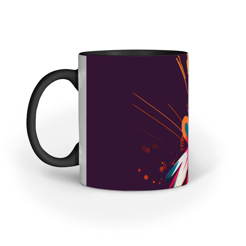 JOVIN-MV Inner Coloured Mug In Floral Black
