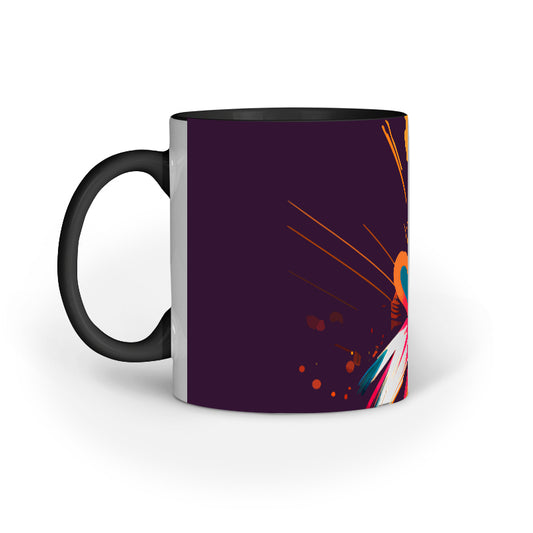 JOVIN-MV Inner Coloured Mug In Floral Black