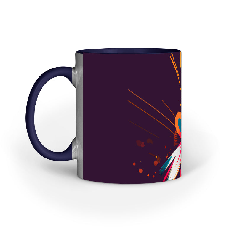 JOVIN-MV Inner Coloured Mug In Floral Black