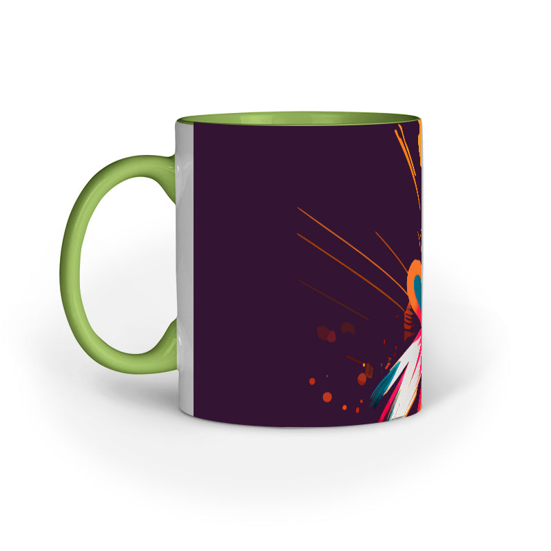 JOVIN-MV Inner Coloured Mug In Floral Black