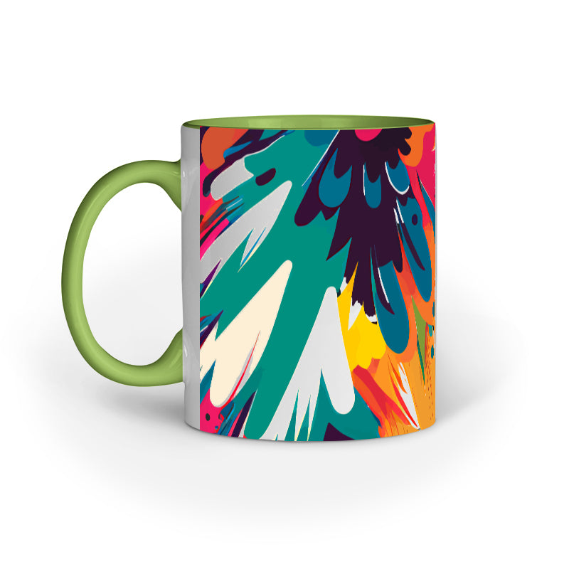 JOVIN-MV Inner Coloured Mug In Floral Cream