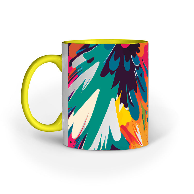 JOVIN-MV Inner Coloured Mug In Floral Cream