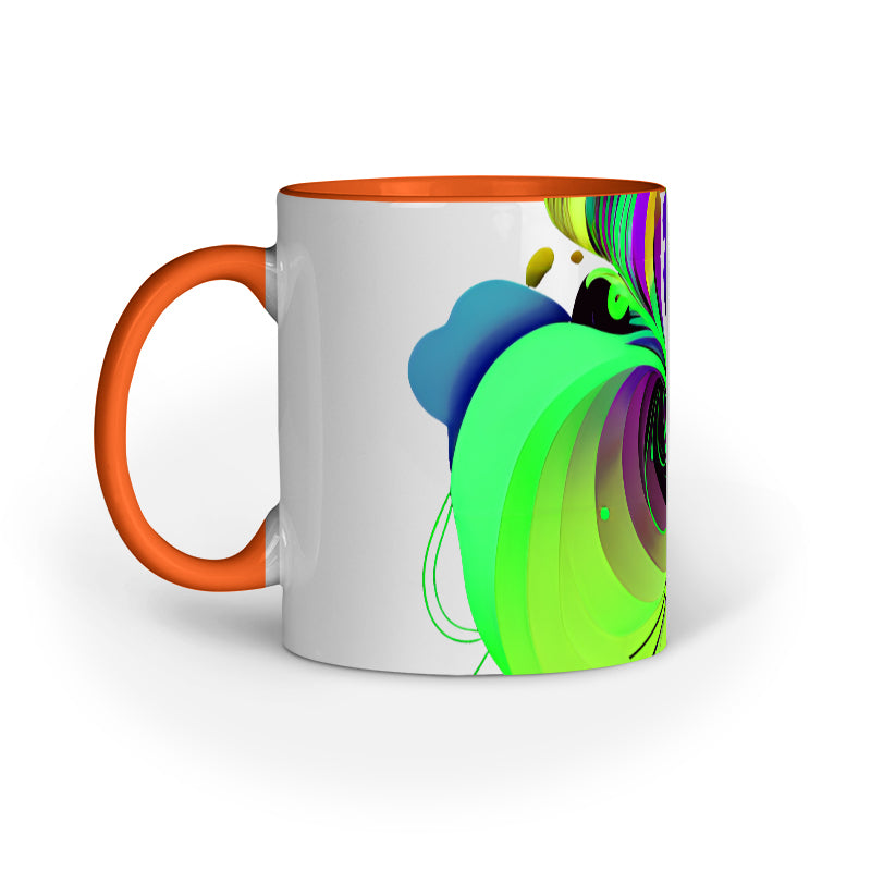 JOVIN-MV Inner Coloured Mug In Floral White