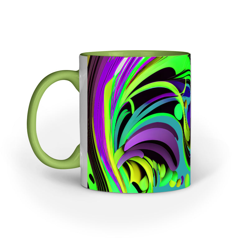 JOVIN-MV Inner Coloured Mug In Floral Green
