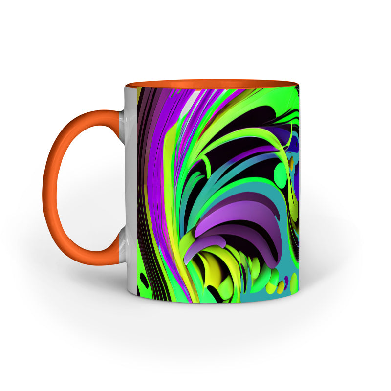JOVIN-MV Inner Coloured Mug In Floral Green