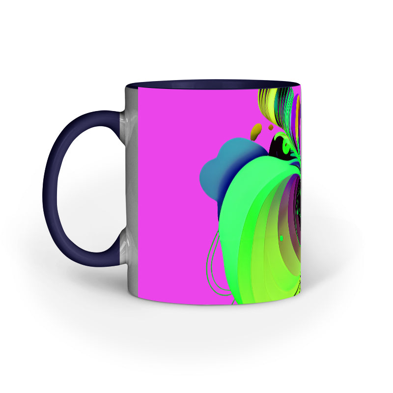 JOVIN-MV Inner Coloured Mug In Floral Purple