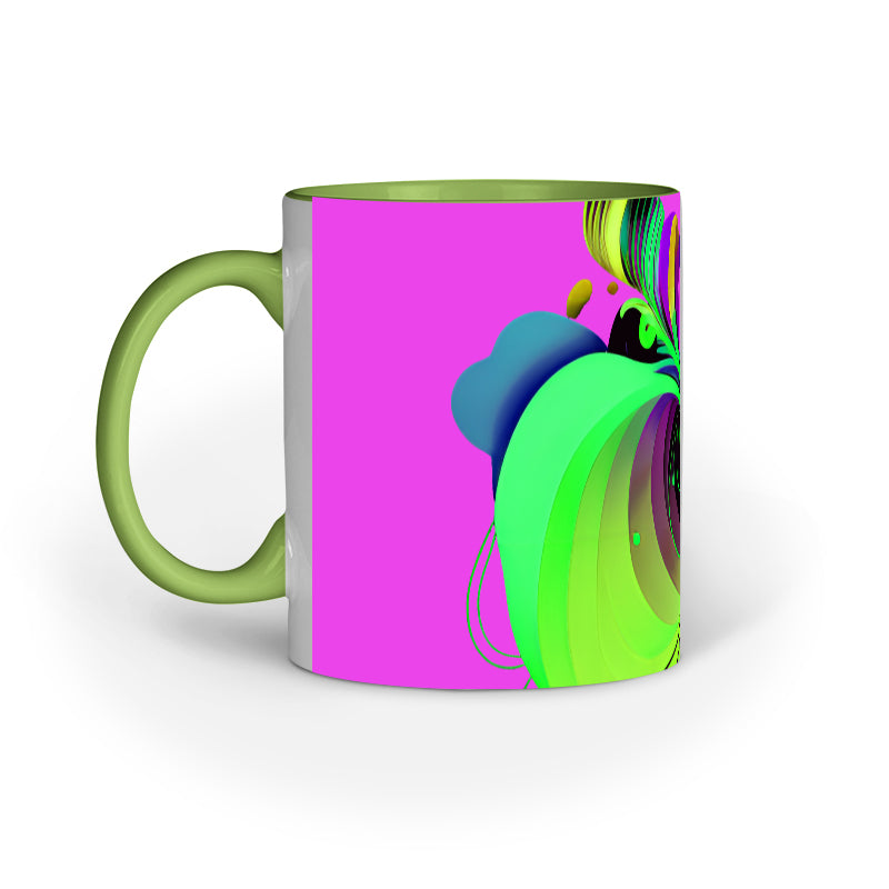 JOVIN-MV Inner Coloured Mug In Floral Purple