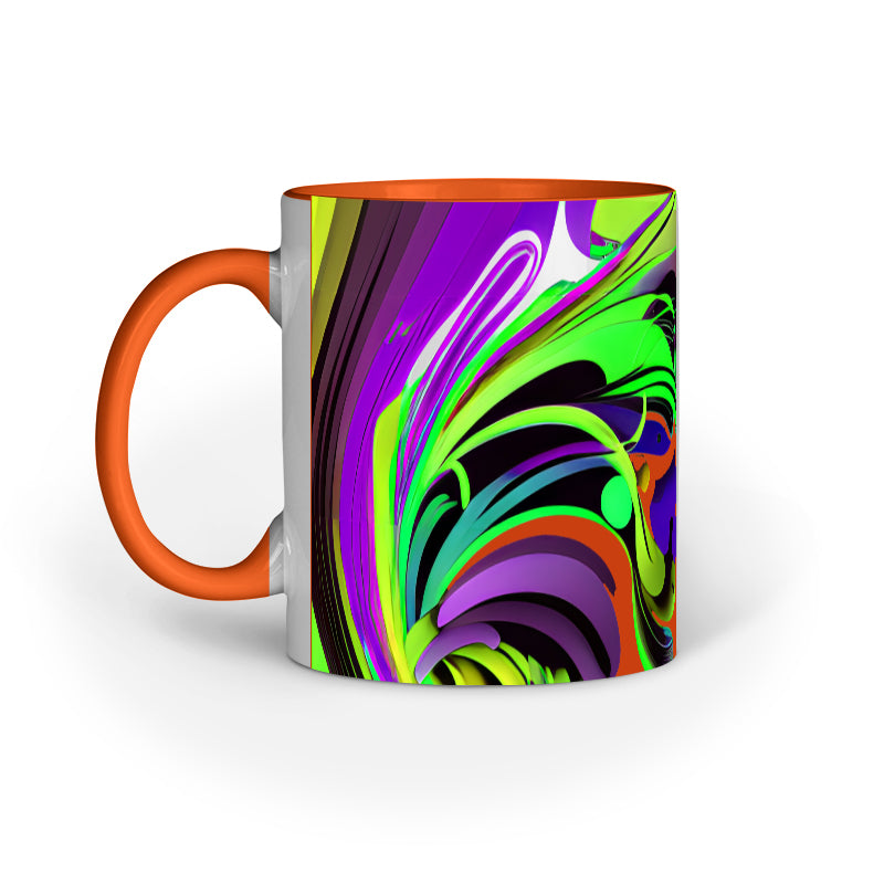 JOVIN-MV Inner Coloured Mug In Floral Orange