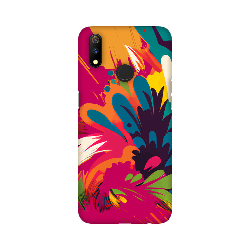 JOVIN-MV Realme Sublimation Phone Case In Magenta Floral All Models