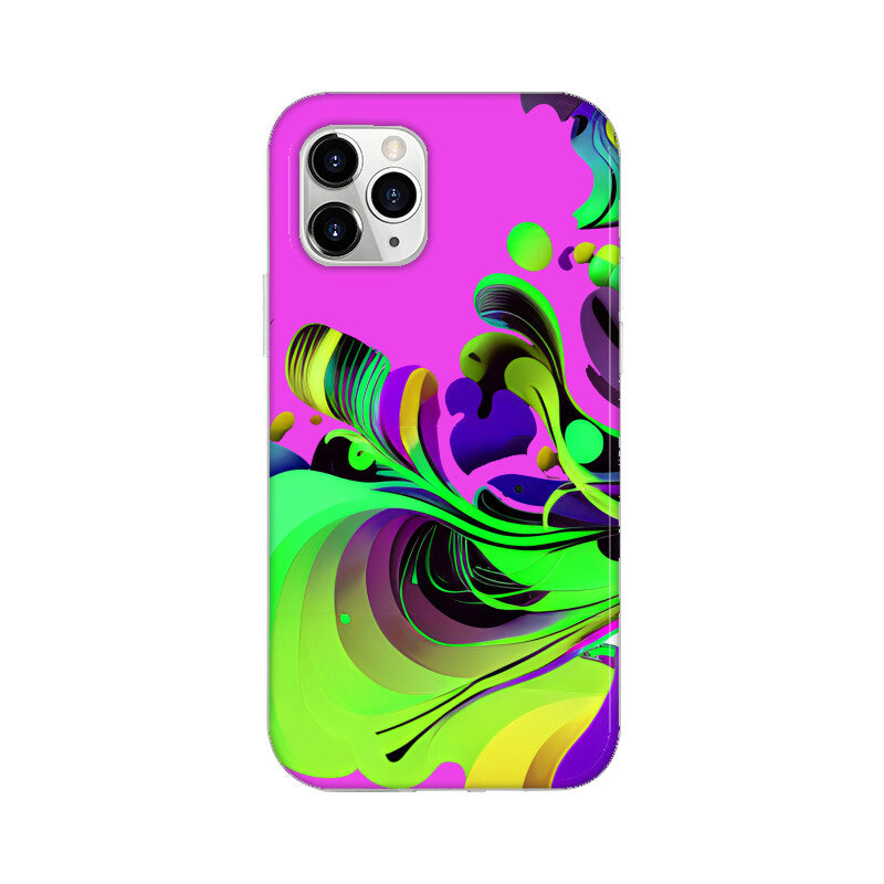 JOVIN-MV Apple iPhone Sublimation Phone Case In Purple Floral All Models