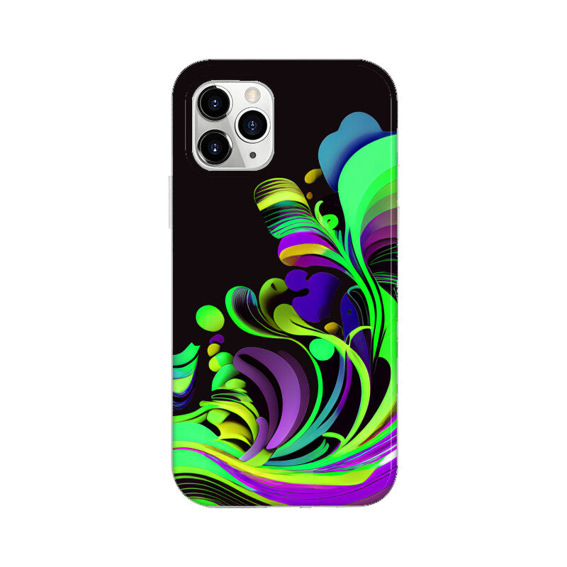 JOVIN-MV Apple iPhone Sublimation Phone Case In Black Floral All Models