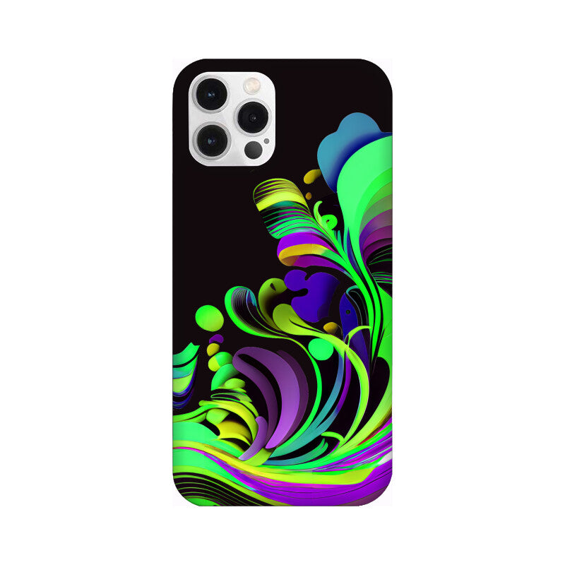 JOVIN-MV Apple iPhone Sublimation Phone Case In Black Floral All Models