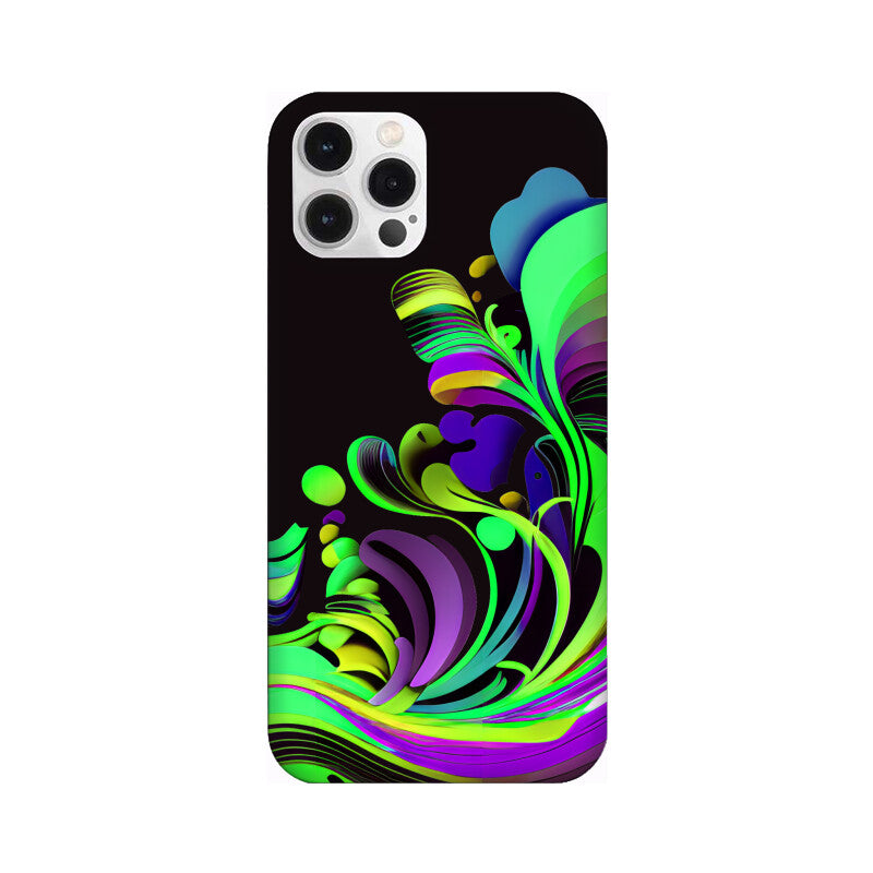 JOVIN-MV Apple iPhone Sublimation Phone Case In Black Floral All Models