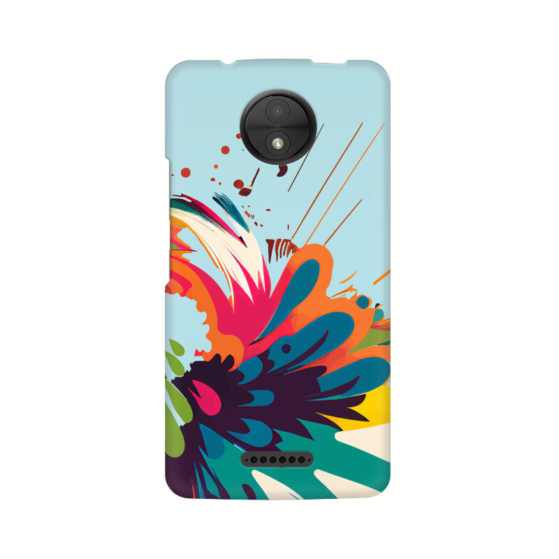 JOVIN-MV Moto Sublimation Phone Case In Blue Floral All Models