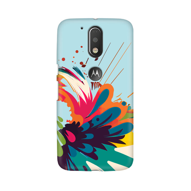 JOVIN-MV Moto Sublimation Phone Case In Blue Floral All Models