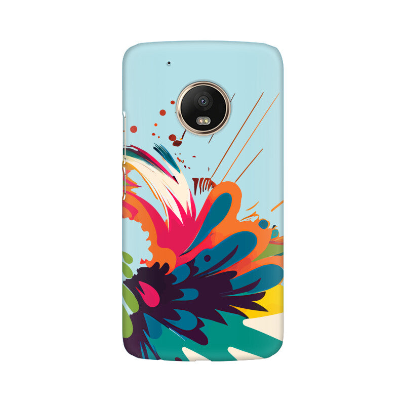 JOVIN-MV Moto Sublimation Phone Case In Blue Floral All Models