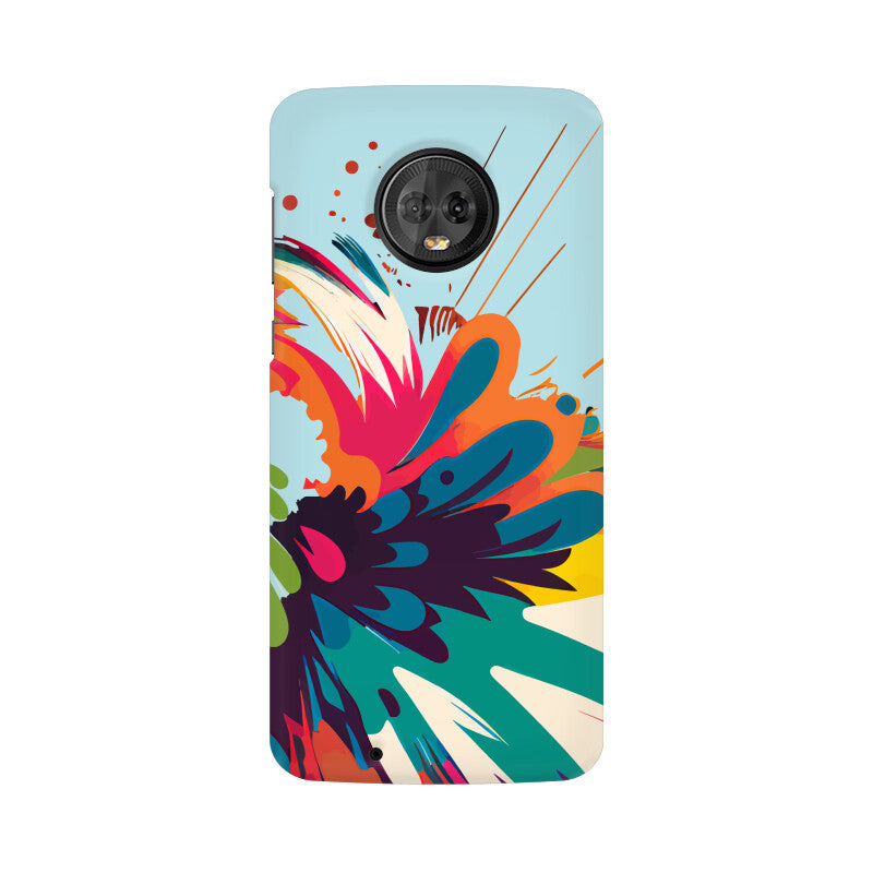 JOVIN-MV Moto Sublimation Phone Case In Blue Floral All Models