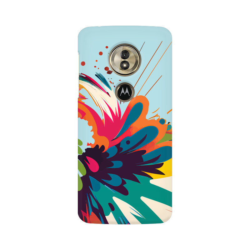 JOVIN-MV Moto Sublimation Phone Case In Blue Floral All Models