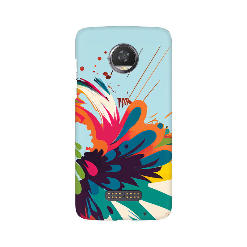 JOVIN-MV Moto Sublimation Phone Case In Blue Floral All Models