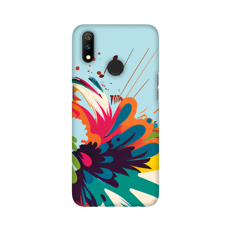 JOVIN-MV Realme Sublimation Phone Case In Blue Floral All Models