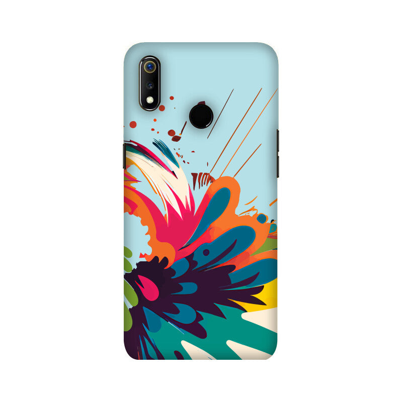 JOVIN-MV Realme Sublimation Phone Case In Blue Floral All Models